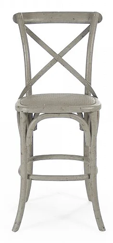 Zentique Parisienne Cafe Counter Stool in Gray (Set of 2) FC035 Counter 432
