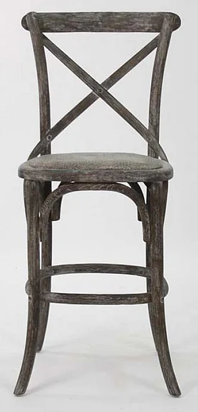 Zentique Parisienne Cafe Counter Stool in Charcoal (Set of 2) FC035 Counter E271