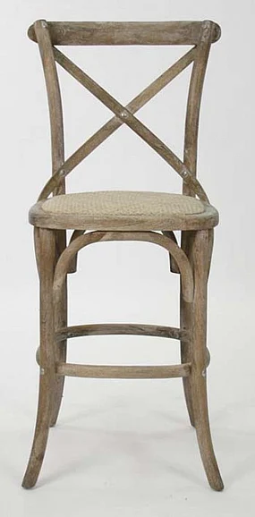 Zentique Parisienne Cafe Counter Stool in Limed Grey Oak (Set of 2) FC035 Counter E272