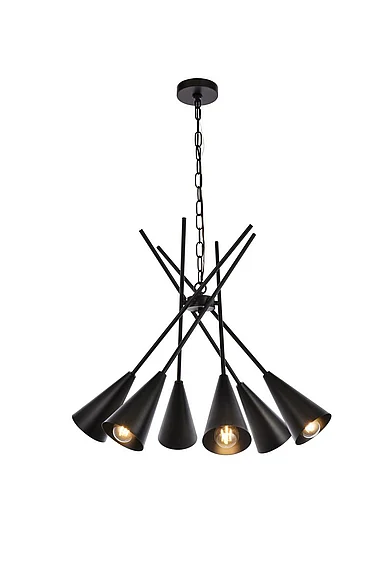 Elegant Casen 32 In. Pendant in Black LD651D32BK CLOSEOUT
