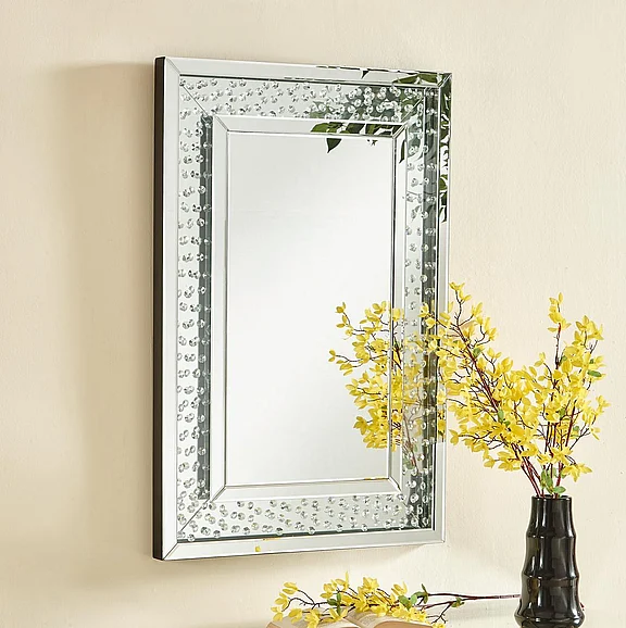 Elegant Sparkle 24 In. Contemporary Crystal Rectangle Mirror in Clear MR9101 CLOSEOUT