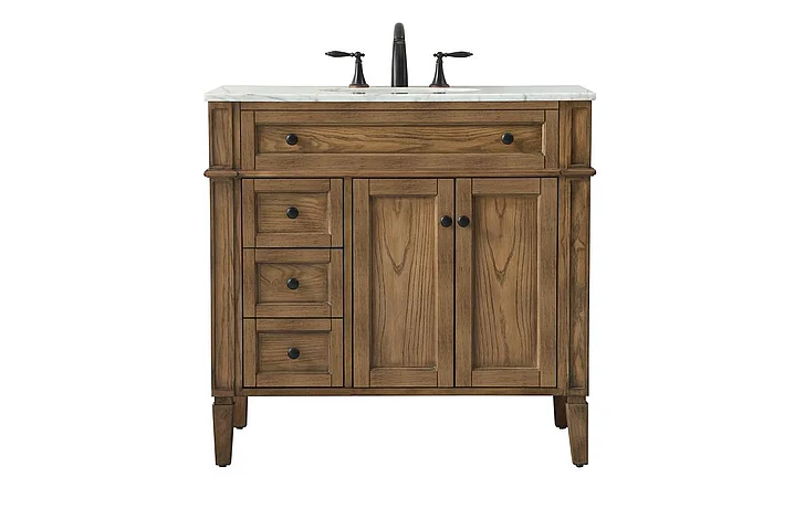 Elegant 36 In. Single Bathroom Vanity in Driftwood VF12536DW