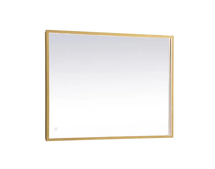 Elegant Pier 27X36 In. Led Mirror with Adjustable Color Temperature 3000K/4200K/6400K in Brass MRE62736BR