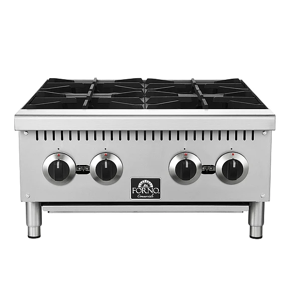 Forno Commerciale 24 Inch Gas Hotplate in Stainless Steel FCMHP007924