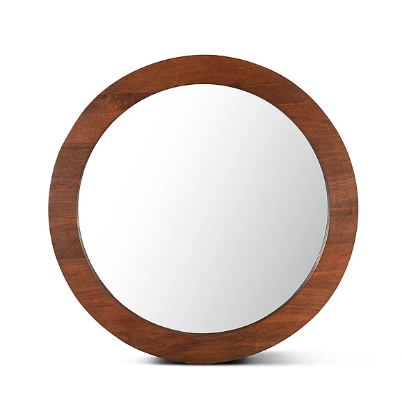 HTD Cosmopolitan 42" Round Mirror in Honey Brown FCS-MR42HB