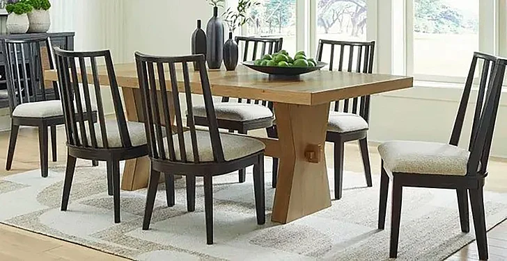 Galliden 7pc Dining Room Set in Brown D841