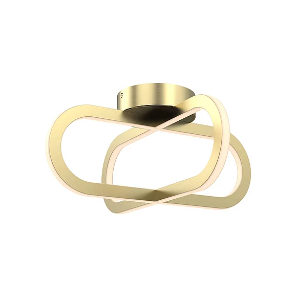 Dals Atom 16" Flushmount Double Vertical Ring in Brushed Brass FDB-CC-BB CLOSEOUT