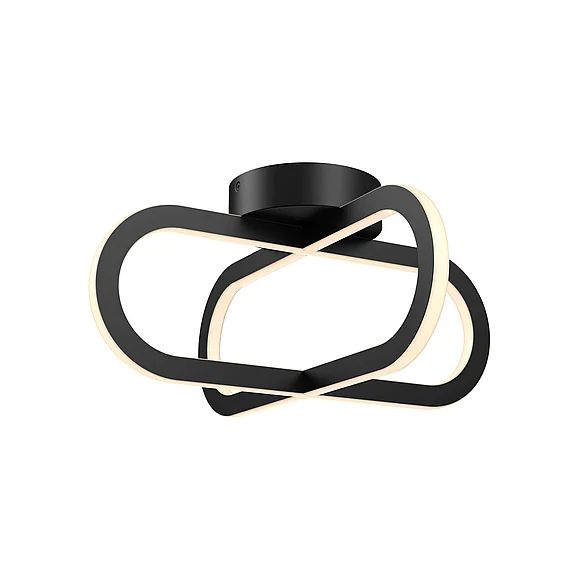 Dals Atom 16" Flushmount Double Vertical Ring in Black FDB-CC-BK CLOSEOUT