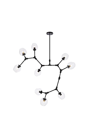 Elegant Cavoli 9 Lights Black Chandelier 1712G79BK
