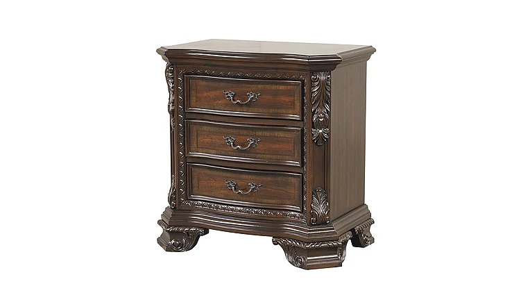 Galaxy Home Vintage Nightstand in Walnut 698781080443