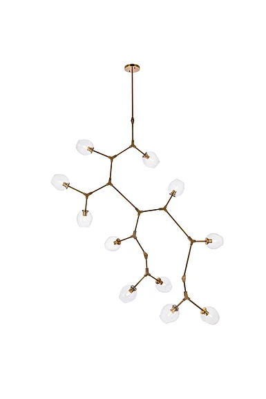 Elegant Cavoli 11 Lights Brass Chandelier 1712G73BR