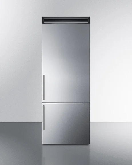 Summit 28" Wide Bottom Freezer Refrigerator in Platinum FFBF279SSXH72
