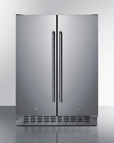 Summit 24" Wide Built-In Refrigerator-Freezer in Stainless Steel FFRF24SSCSS