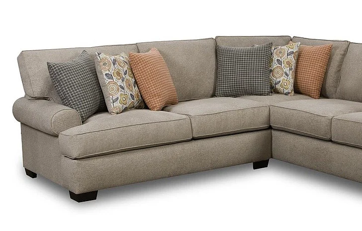 Corinthian Marlon Left Arm Sofa w/ Corner in Marlon-Dove FG5933LC