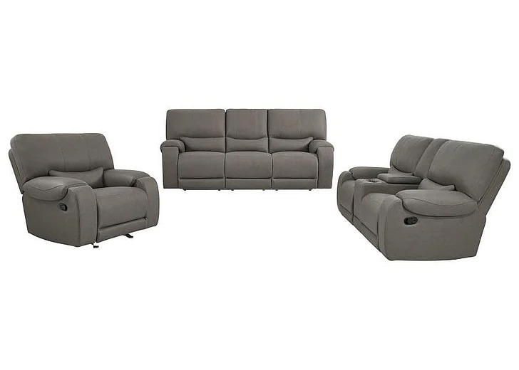 Corinthian Vegas 2pc Reclining Living Room Set in Arizona Pewter