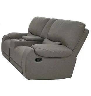 Corinthian Vegas Reclining Console Loveseat in Arizona Pewter FG91403-40