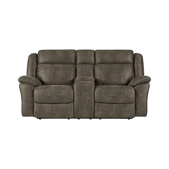 Corinthian Teeter Console Loveseat in Pebs-Horn FG95201-40