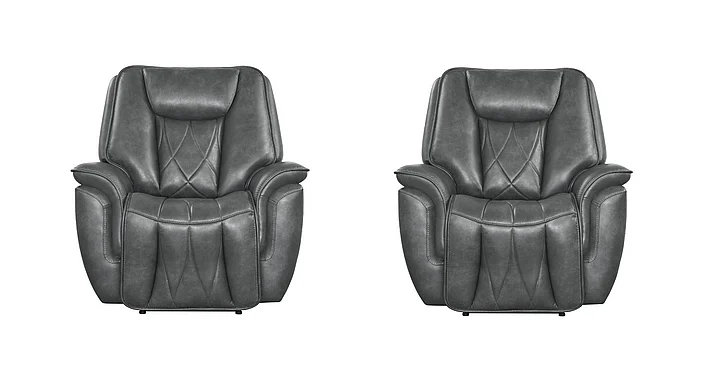 Corinthian Jordan Recliner in Montana-Charcoal FGC83103-10 (Set of 2)