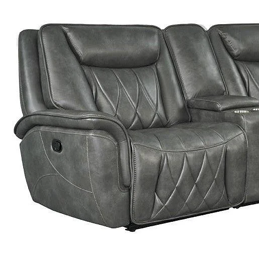 Corinthian Jordan LAF Power Headrest Recliner in Montana-Charcoal FGC83103-19LFHR