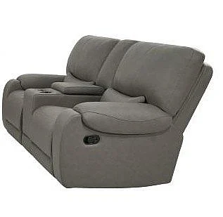 Corinthian Vegas Reclining Console Loveseat in Arizona Pewter FGC91403-40