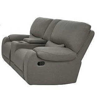 Corinthian Vegas Power Headrest Console Loveseat in Arizona Pewter FGC91403-49HR