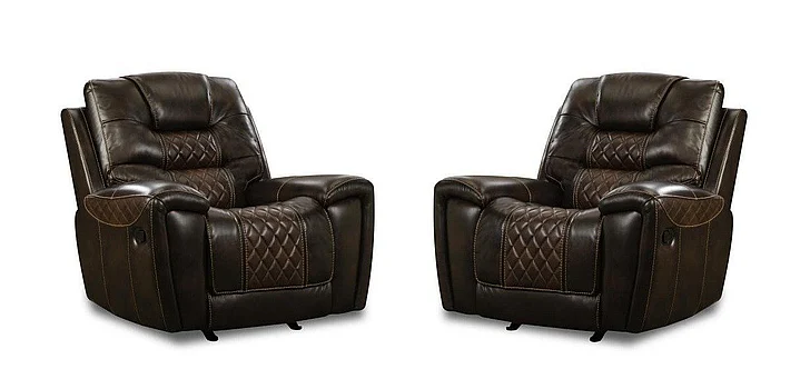 Corinthian 98701 Glider Recliner in Brecken Ridge-Brown And Tobacco FGC98701-10G (Set of 2)