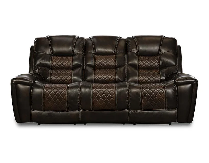 Corinthian 98701 Reclining Sofa W/Dropdown Table in Brecken Ridge-Brown And Tobacco FGC98701-30D