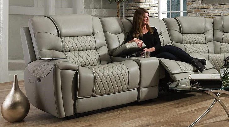 Corinthian Mcgregor LAF 1 Seat Reclining Loveseat in Breckenridge-Lightgrayandcream FGC98815-21LF