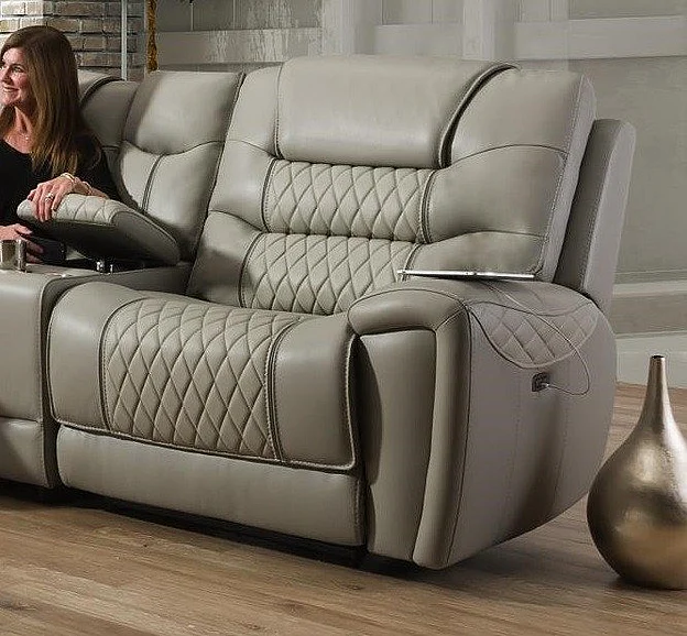 Corinthian Mcgregor RAF 1 Seat Reclining Loveseat in Breckenridge-Lightgrayandcream FGC98815-21RF