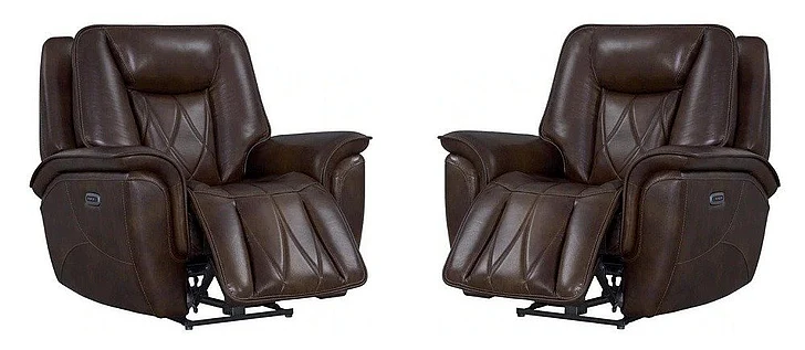 Corinthian Jordan Power Headrest Recliner in Vintage-Carmel FGCL83106-19HR (Set of 2)