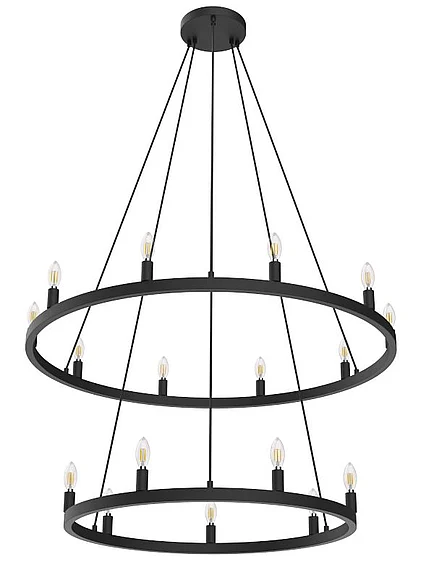 Vinci Lighting Chandelier in Matte Black C5939-DT-MB