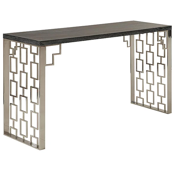 Armen Living Skyline Console Table in Charcoal LCSKCNBLMT