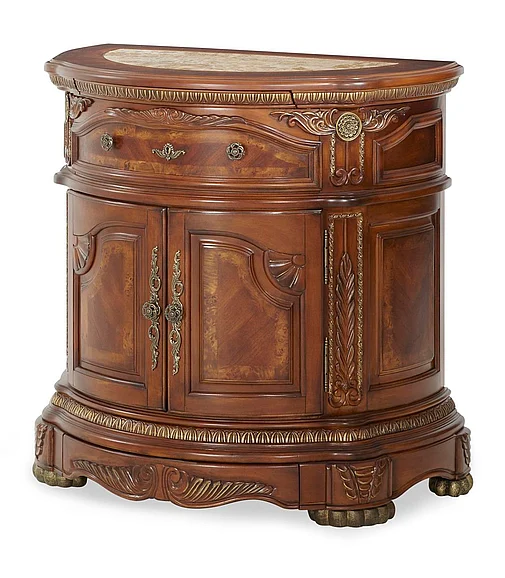 AICO Cortina Bedside Chest in Honey Walnut NF65040-28