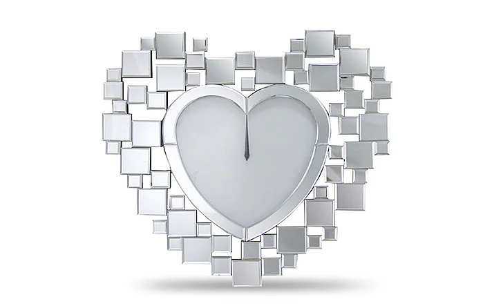 AICO Montreal Heart Shaped Clock FS-MNTRL-5055