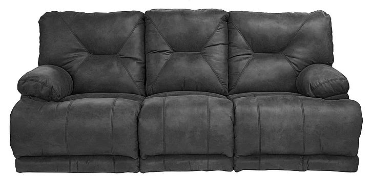 Catnapper Voyager Lay Flat Reclining Sofa w/ Drop Down Table in Slate