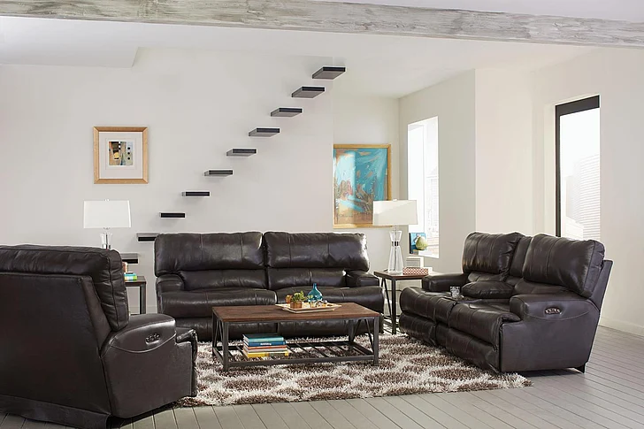 Catnapper Wembley 2pc Living Room Set in Steel
