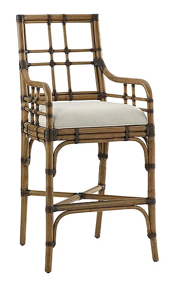 Tommy Bahama Home Twin Palms Lands End Bar Stool in Medium Umber 558-896-01