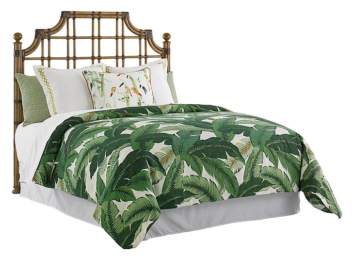Tommy Bahama Home Twin Palms St. Kitts Queen Rattan Bed in Medium Umber 01-0558-143C