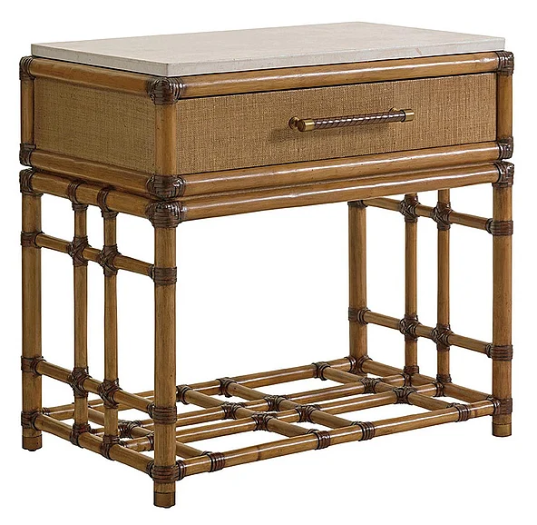 Tommy Bahama Home Twin Palms Cordoba Open Nightstand in Medium Umber 01-0558-623
