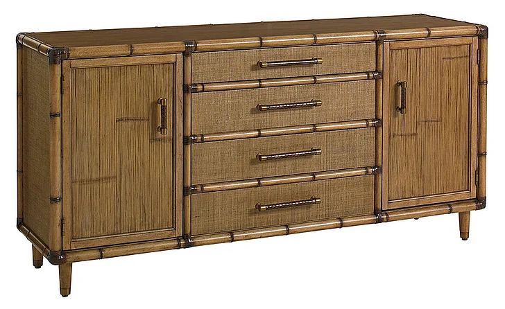 Tommy Bahama Home Twin Palms Sandy Point Buffet in Medium Umber 558-852