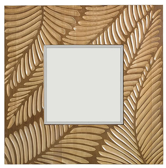 Tommy Bahama Home Twin Palms Freeport Square Mirror in Medium Umber 01-0558-204