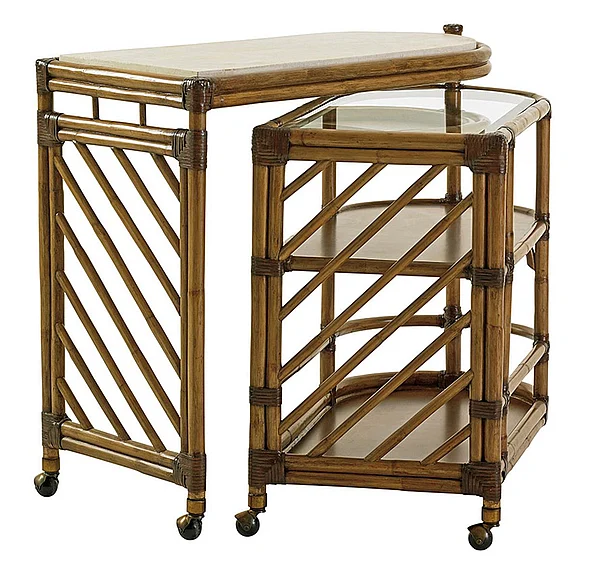 Tommy Bahama Home Twin Palms Cable Beach Bar Cart in Medium Umber 01-0558-862
