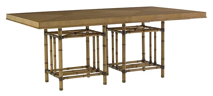 Tommy Bahama Home Twin Palms Caneel Bay Dining Table in Medium Umber 558-876C