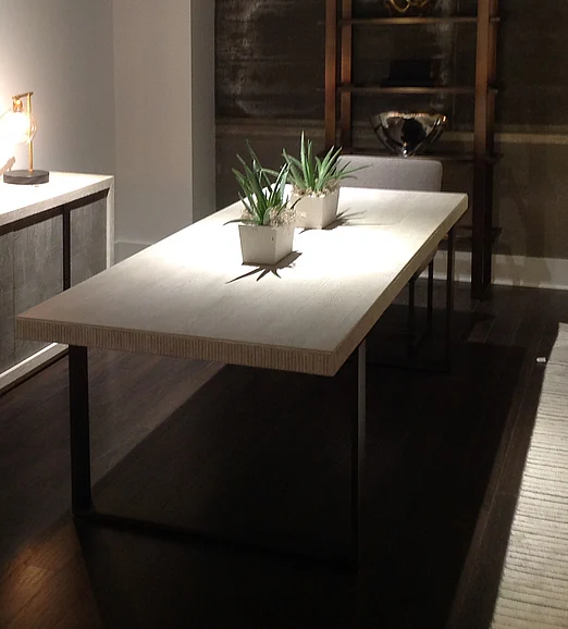 Universal Furniture Modern Robards Rectangular Dining Table in Quartz 643755