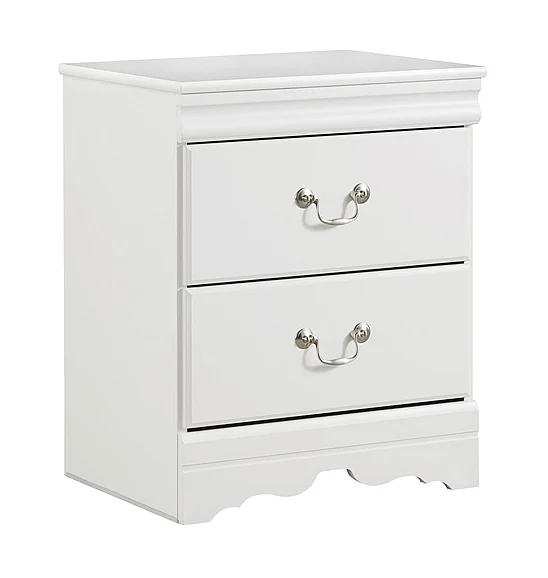 Anarasia 2 Drawer Nightstand in White B129-92 FedEx/UPS