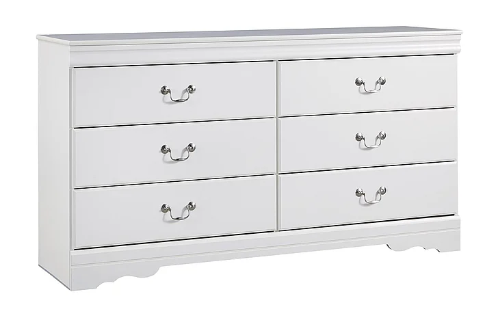 Anarasia 6 Drawer Dresser in White B129-31