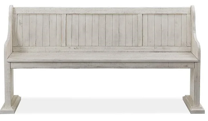 Magnussen Furniture Bronwyn Bench w/Back in Alabaster D4436-79 PROMO