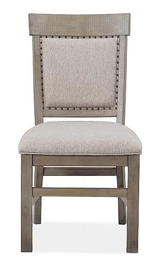 Magnussen Furniture Tinley Park Side Chair w/Upholstered Seat & Back in Dove Tail Grey (Set of 2)