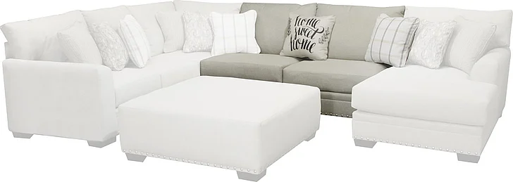 Jackson Middleton Armless Sofa in Cement/Midnight 4478-30