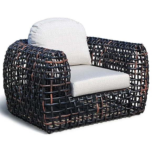 Skyline Design Dynasty Arm Chair in Black Mushroom 22381